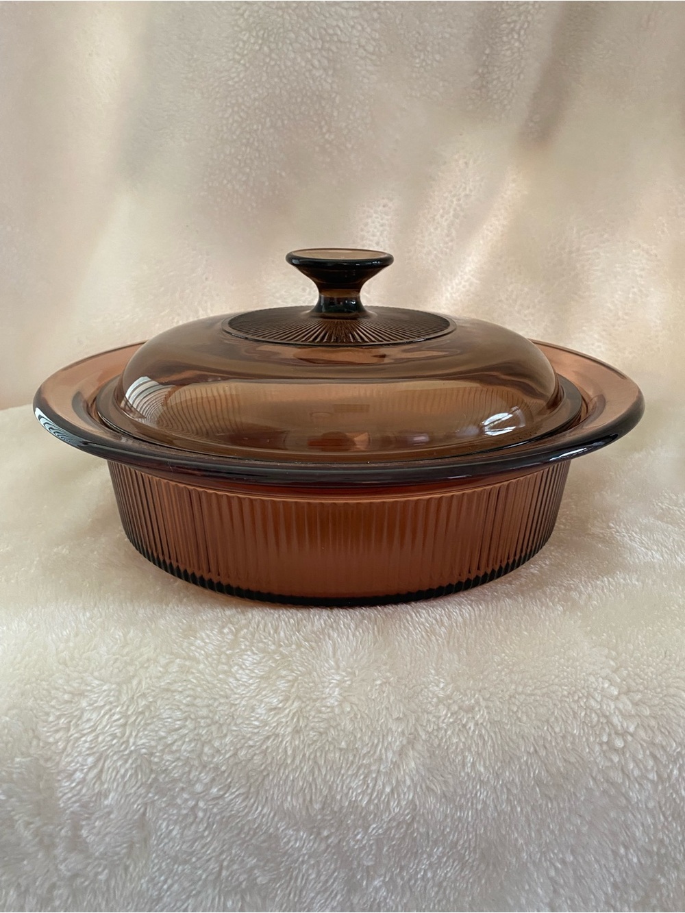 Amber Vision Corningware Glass Covered Casserole Dish - Home Kitchen
